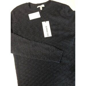 Calibrate Knit Sweater Mens XS Navy Blue Crewneck Cotton Wool Rayon Pullover New